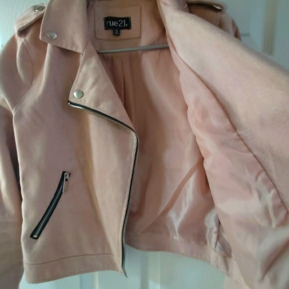 Dusty Pink Suede Jacket - Picture 4 of 6